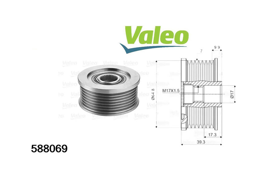  POULIE ALTERNATEUR VALEO : 588069