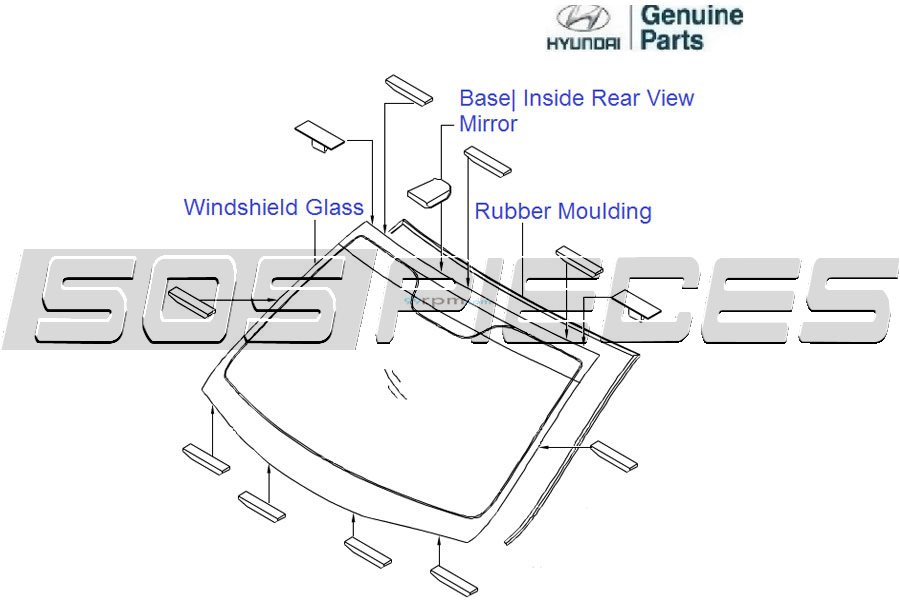 PARE-BRISE HYUNDAI : 86110-B4050